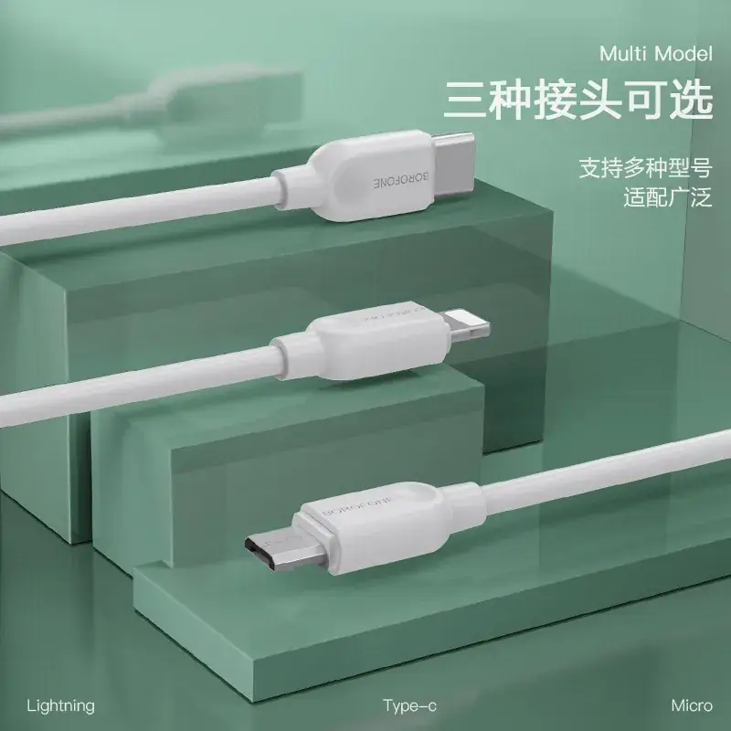 Borofone Bx14 Charging Cable 1m 2m 3m Apple Android Type-C - Image 3