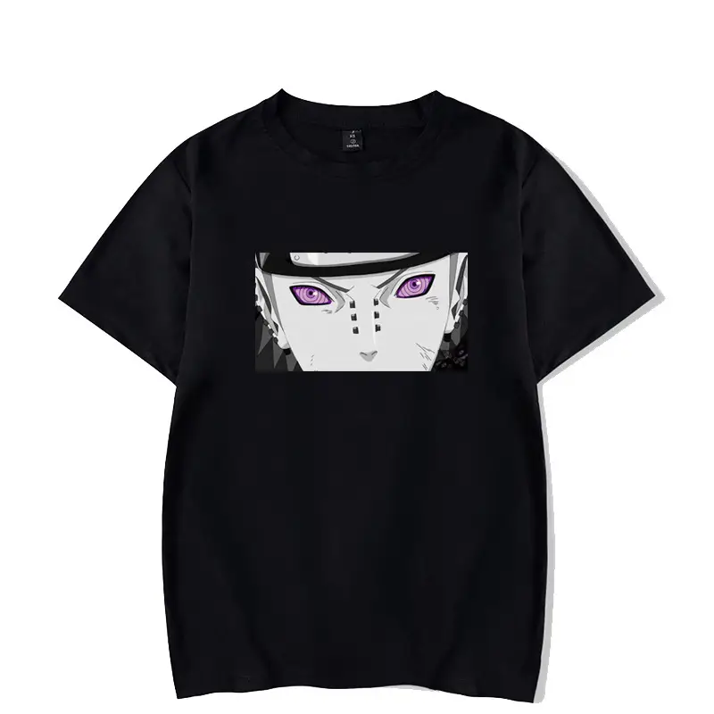 Naruto Sasuke Printed Black T-Shirt Unisex - Image 5