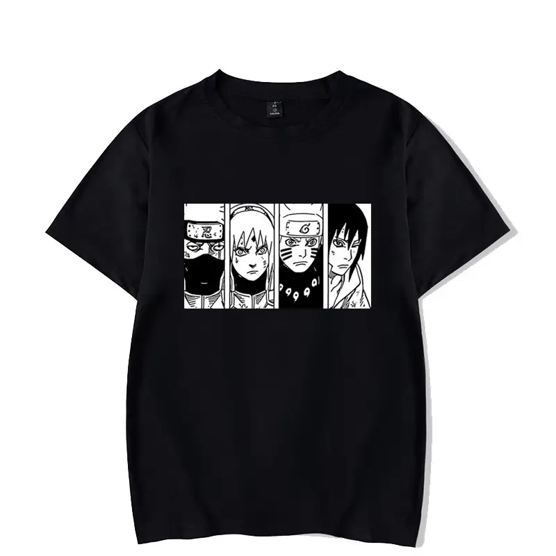 Naruto Sasuke Printed Black T-Shirt Unisex - Image 9