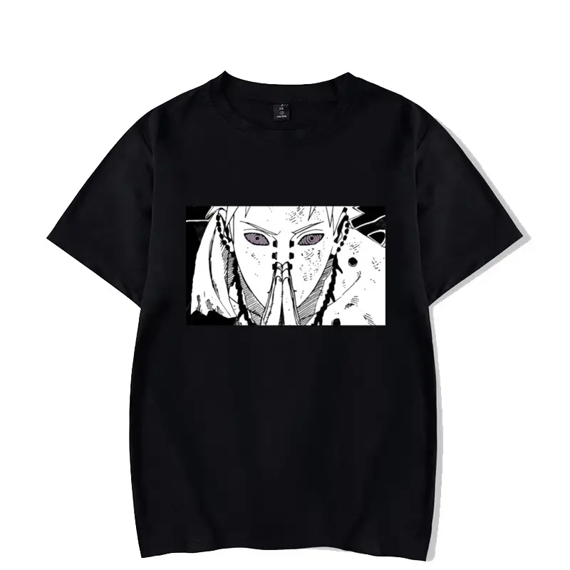Naruto Sasuke Printed Black T-Shirt Unisex - Image 3