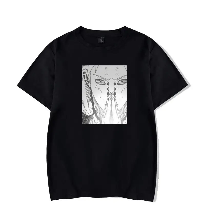 Naruto Sasuke Printed Black T-Shirt Unisex - Image 7