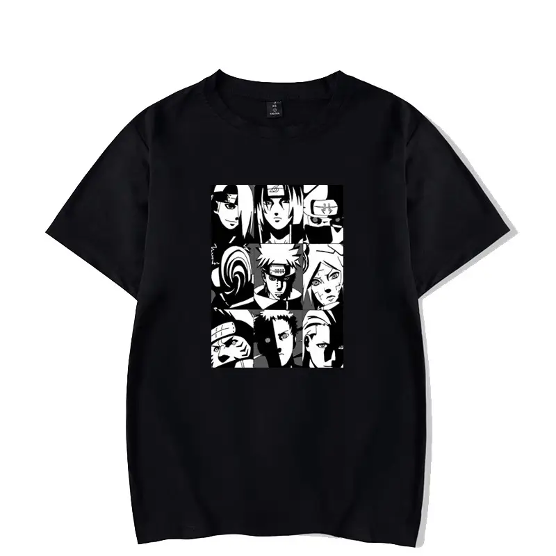 Naruto Sasuke Printed Black T-Shirt Unisex - Image 8