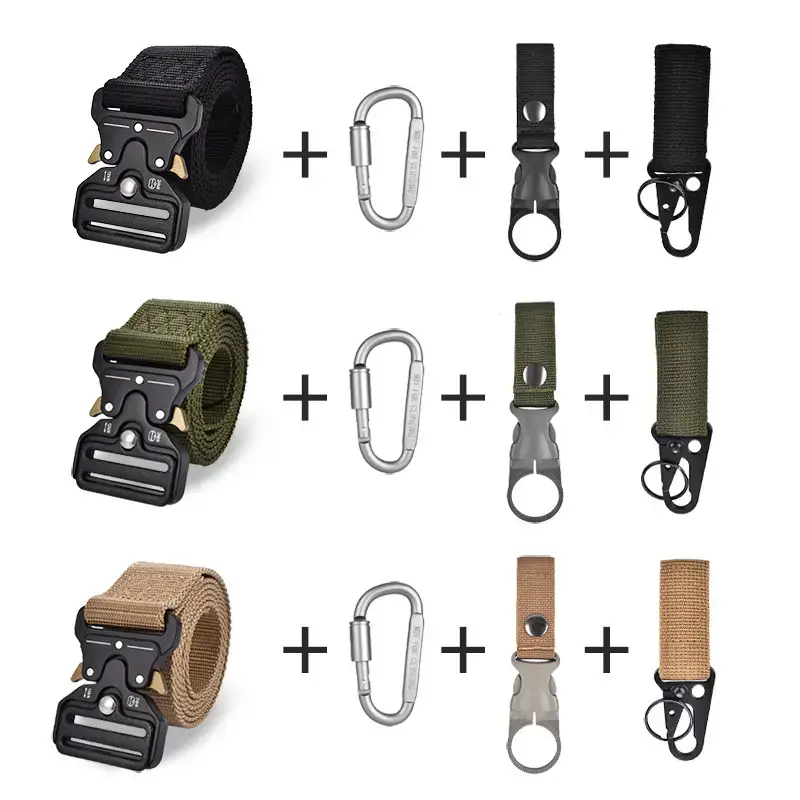 Men's Cobra Tactical Belt Black Nylon Military Fan Outdoor Special Forces