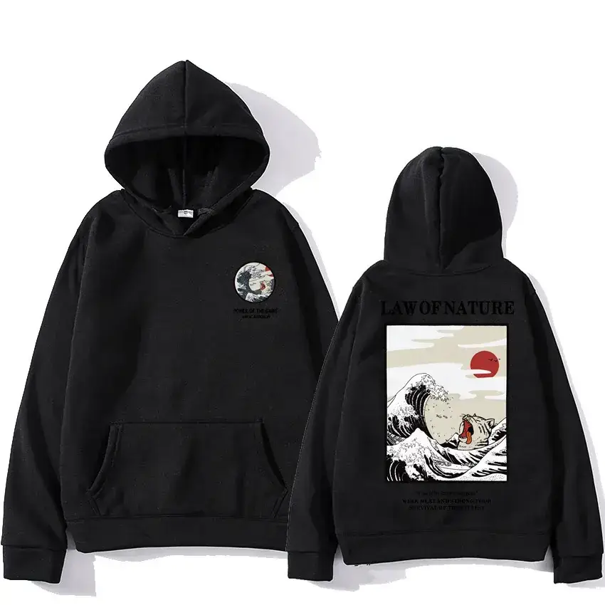 White Hoodie Set Japanese Design Cotton Streetwear - Image 16