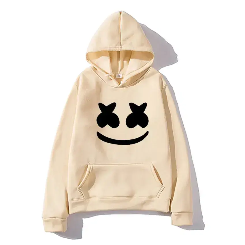 Men White Marshmello Hoodie Sweatshirt - Image 22