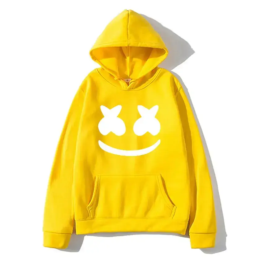Men White Marshmello Hoodie Sweatshirt - Image 24