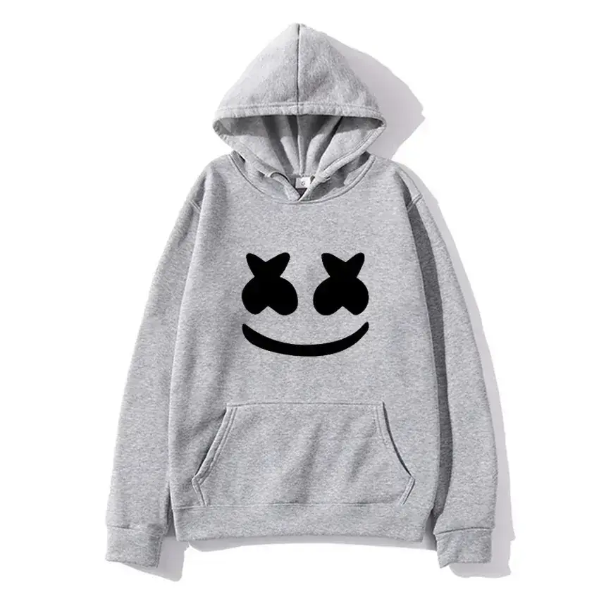 Men White Marshmello Hoodie Sweatshirt - Image 11