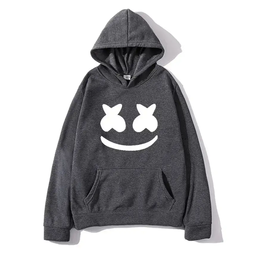 Men White Marshmello Hoodie Sweatshirt - Image 4