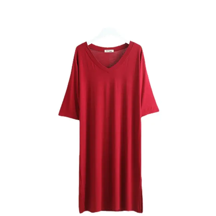 Women's Gray V-Neck Modal T-Shirt Large - Image 11