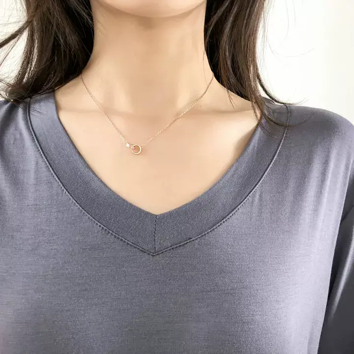 Women's Gray V-Neck Modal T-Shirt Large — feature 7