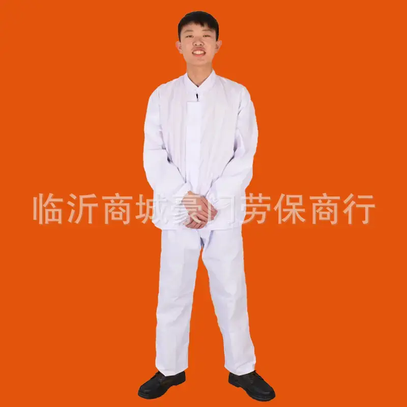 Wholesale One-Piece Split Clothing Catering Suit White - Image 3