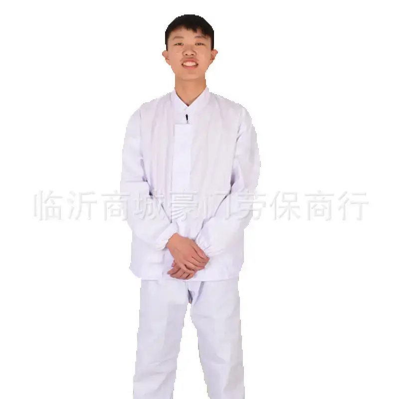 Wholesale One-Piece Split Clothing Catering Suit White - Image 5