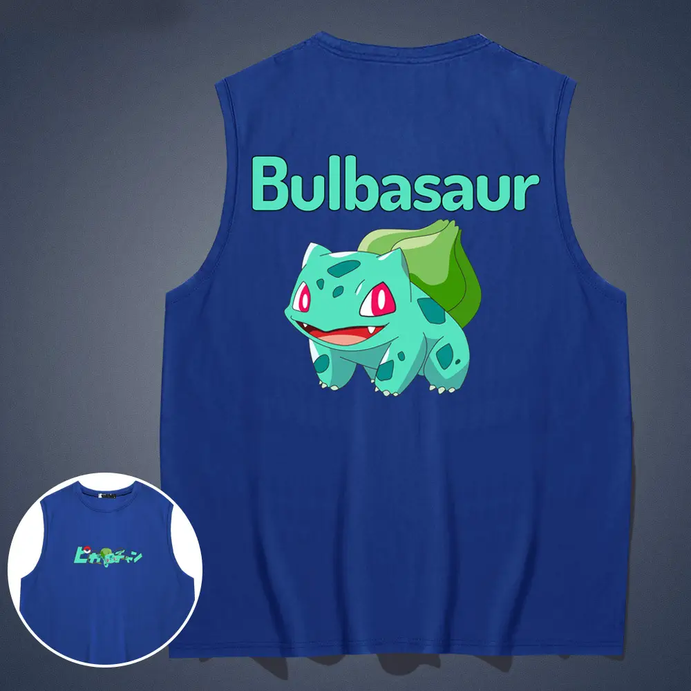 Men's Red Bulbasaur Sleeveless Vest - Image 11