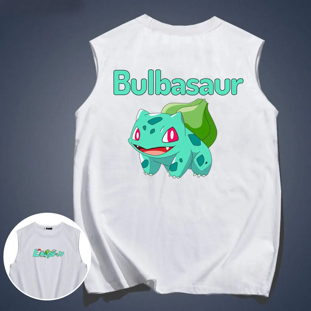 Men's Red Bulbasaur Sleeveless Vest - Image 2