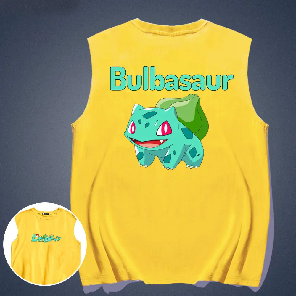 Men's Red Bulbasaur Sleeveless Vest - Image 3