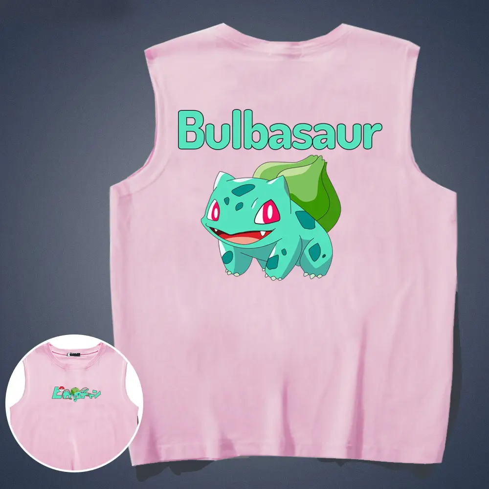 Men's Red Bulbasaur Sleeveless Vest - Image 6