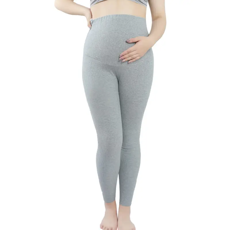 Maternity Leggings Black Plus Size Spring Wear - Image 6