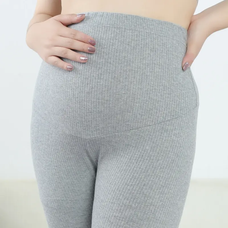 Maternity Leggings Black Plus Size Spring Wear - Image 2