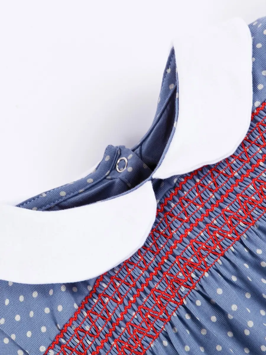 Girls Polka Dot Cotton Dress Short Sleeve Summer - Image 8