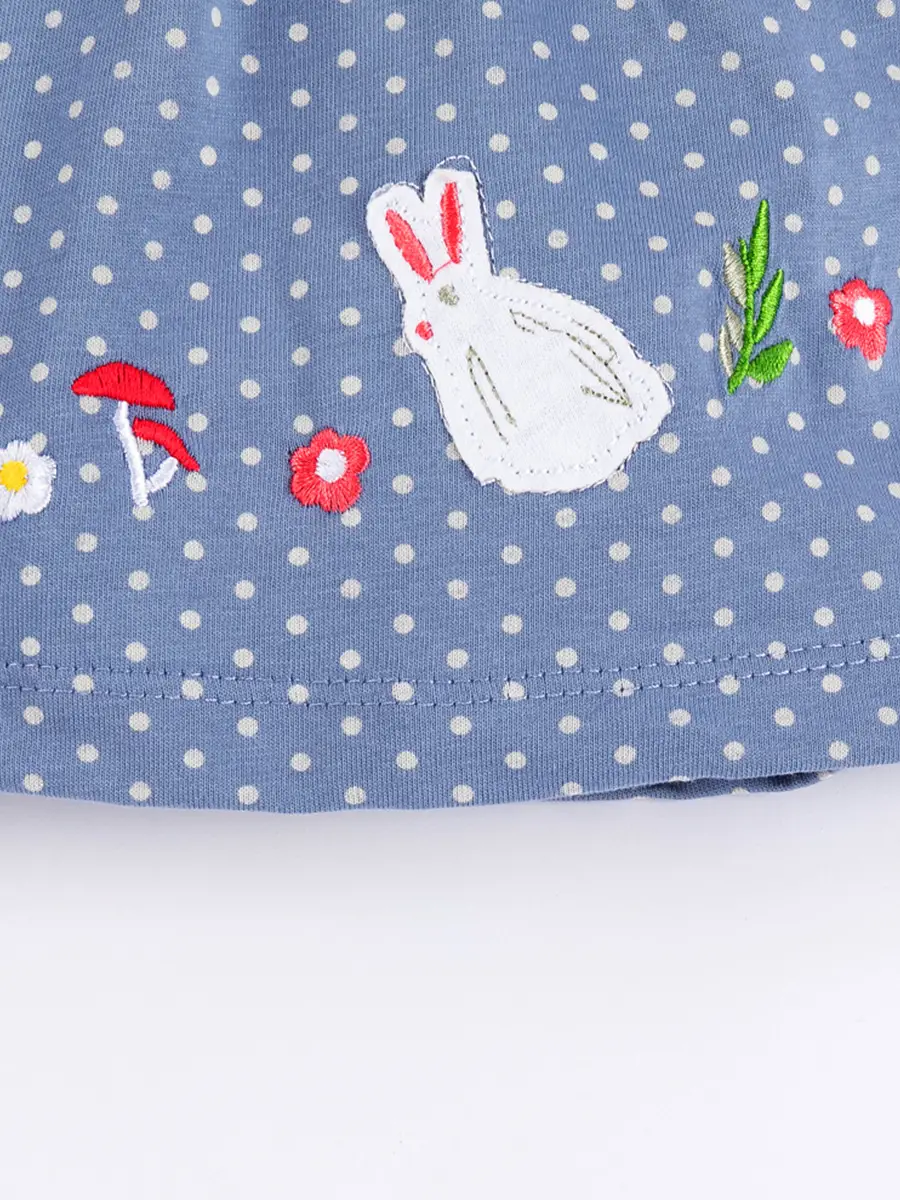 Girls Polka Dot Cotton Dress Short Sleeve Summer - Image 9