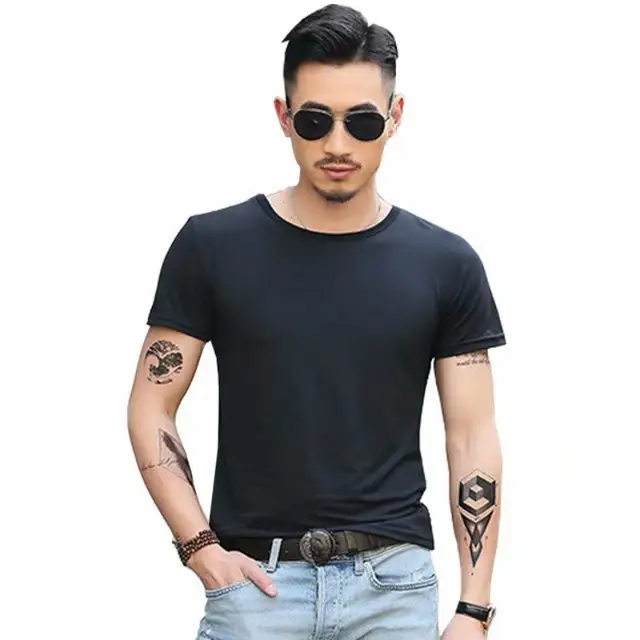 Men's 2020 Dark Purple Slim Fit T-Shirt - Image 9