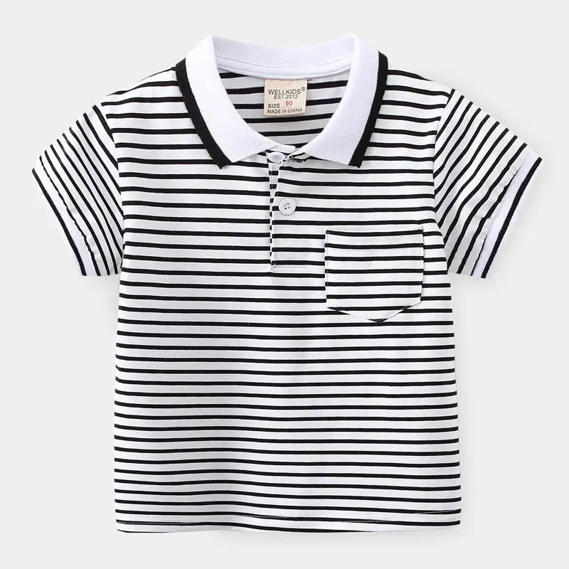 2023 Striped Hot Polo T-Shirt for Boys Men - Image 3
