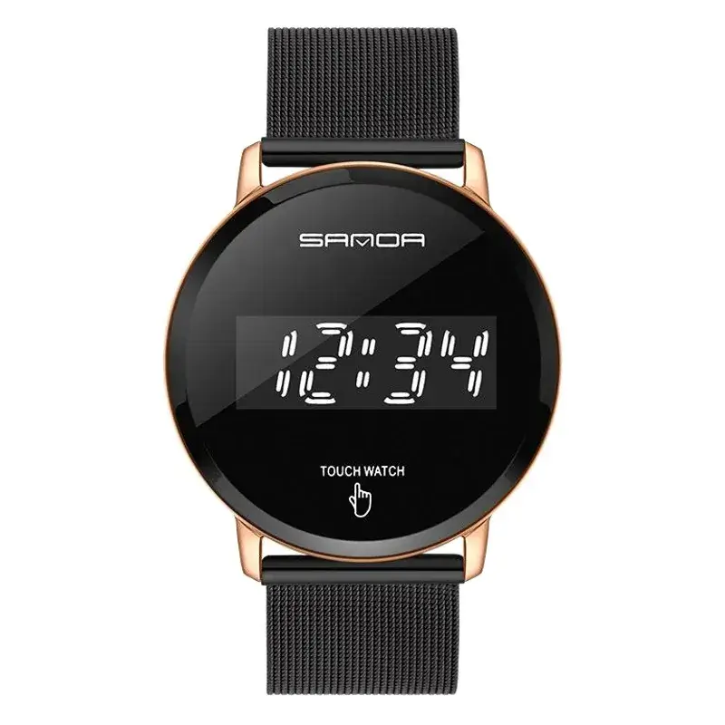 Sanda Men's Blue Digital Watch with Mesh Band