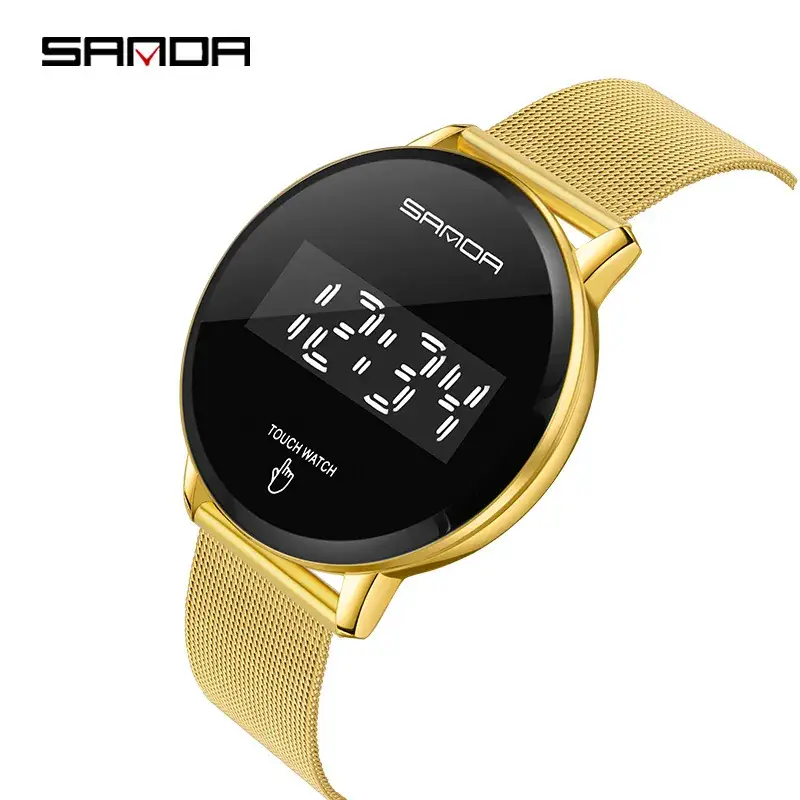 Sanda Men's Blue Digital Watch with Mesh Band - Image 4