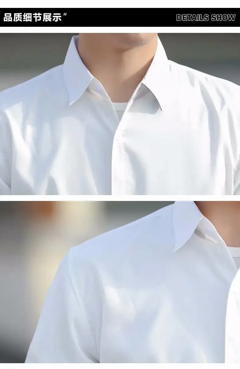 Men's Korean Style Long Sleeve Gradient Shirt Grey — feature 54