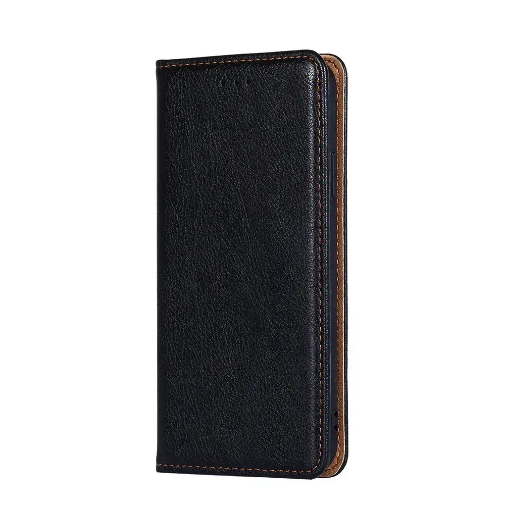 Black Leather Magnetic Phone Case S25 - Image 10