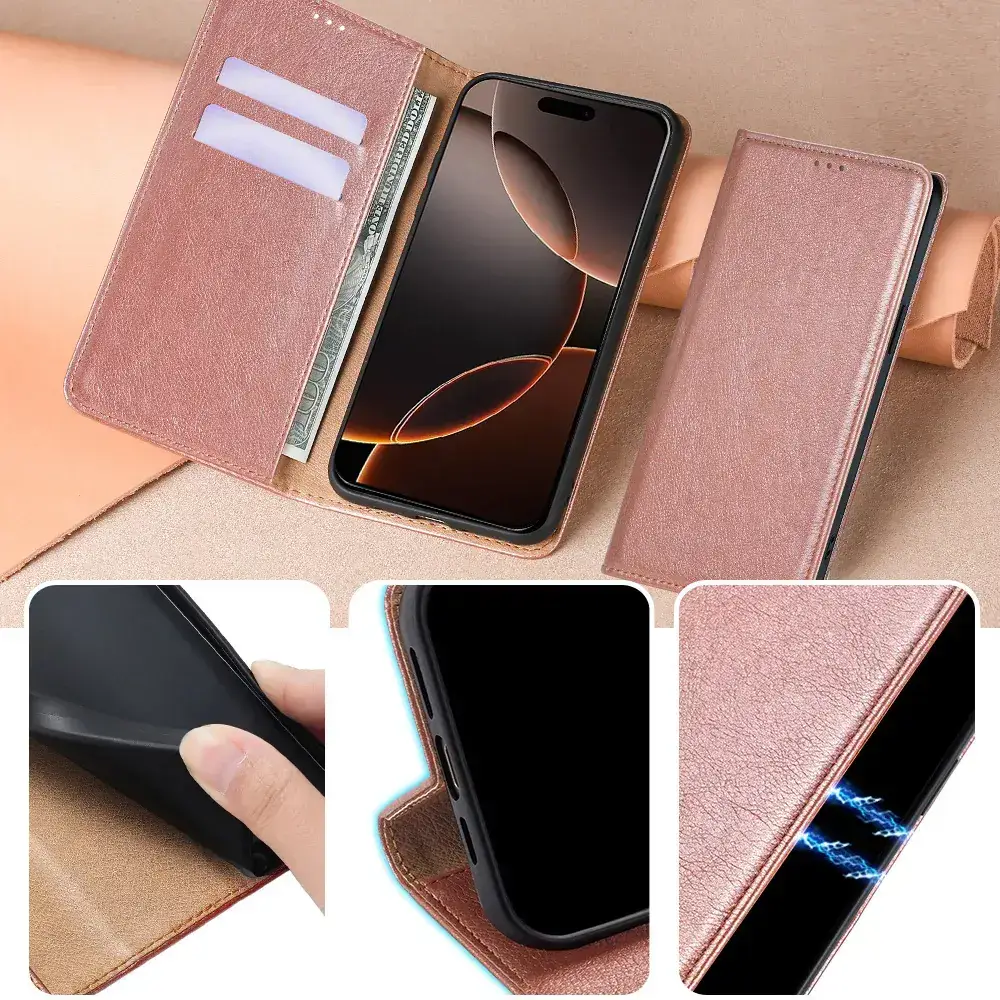 Black Leather Magnetic Phone Case S25 — feature 11