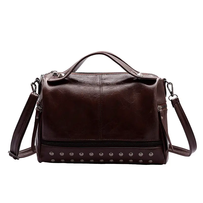 Black Leather Shoulder Bag with Detachable Strap - Image 9