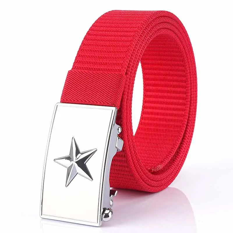 Men's Star Buckle Nylon Belt 3.5" Automatic
