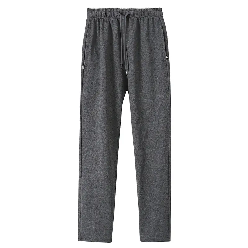 Men Grey Knitted Sweatpants Loose Wide Leg Straight Fit - Image 9
