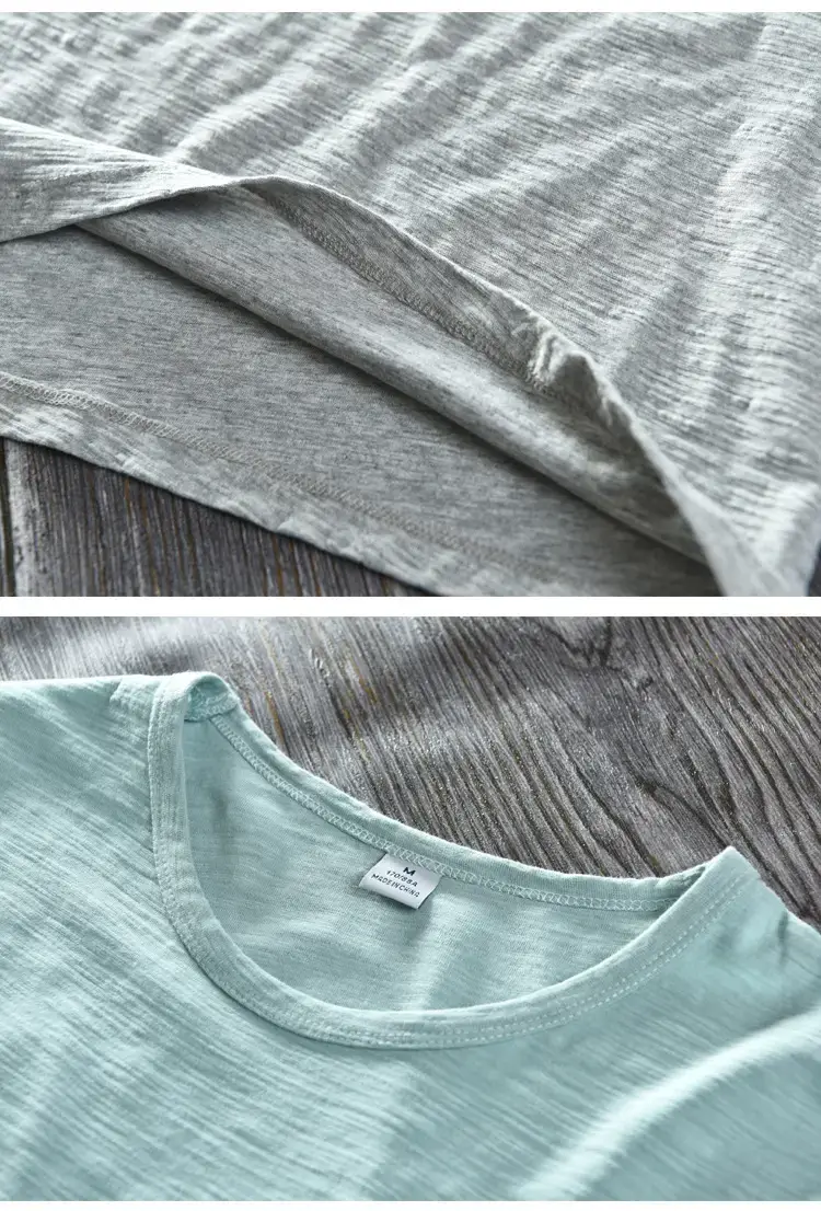 Men Grey Cotton T-Shirt Short Sleeve Crew Neck — feature 14