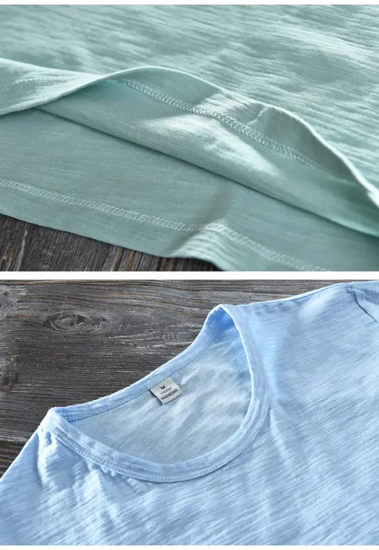 Men Grey Cotton T-Shirt Short Sleeve Crew Neck — feature 15