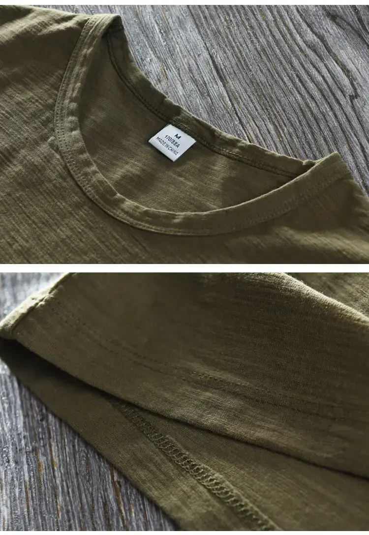 Men Grey Cotton T-Shirt Short Sleeve Crew Neck — feature 18