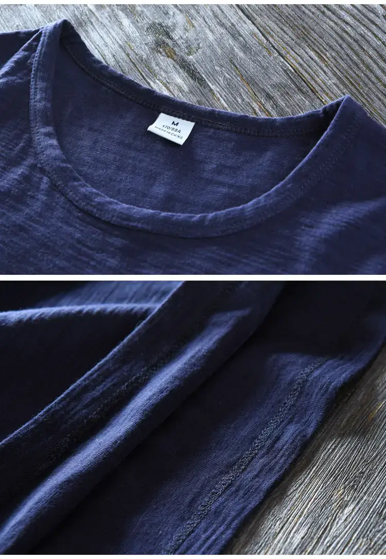 Men Grey Cotton T-Shirt Short Sleeve Crew Neck — feature 19