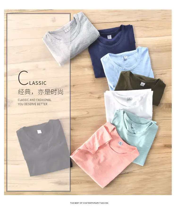 Men Grey Cotton T-Shirt Short Sleeve Crew Neck — feature 5