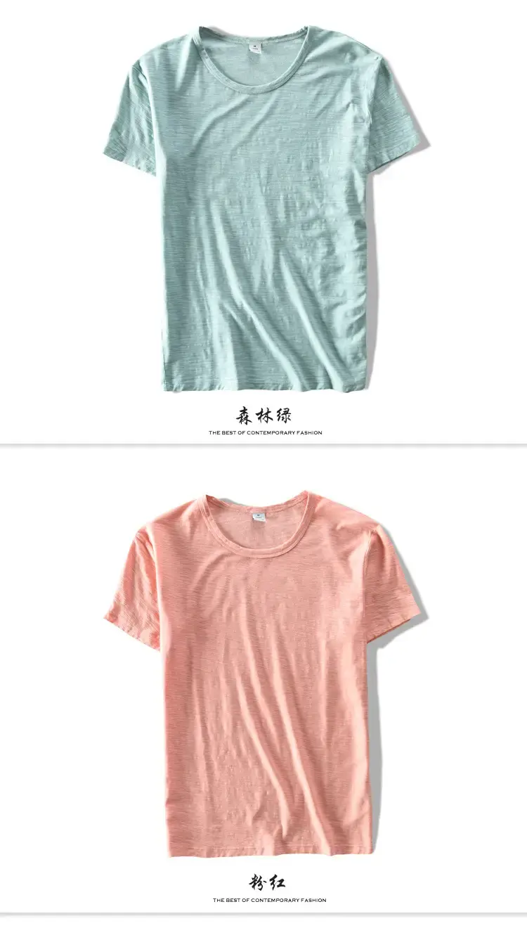 Men Grey Cotton T-Shirt Short Sleeve Crew Neck — feature 7