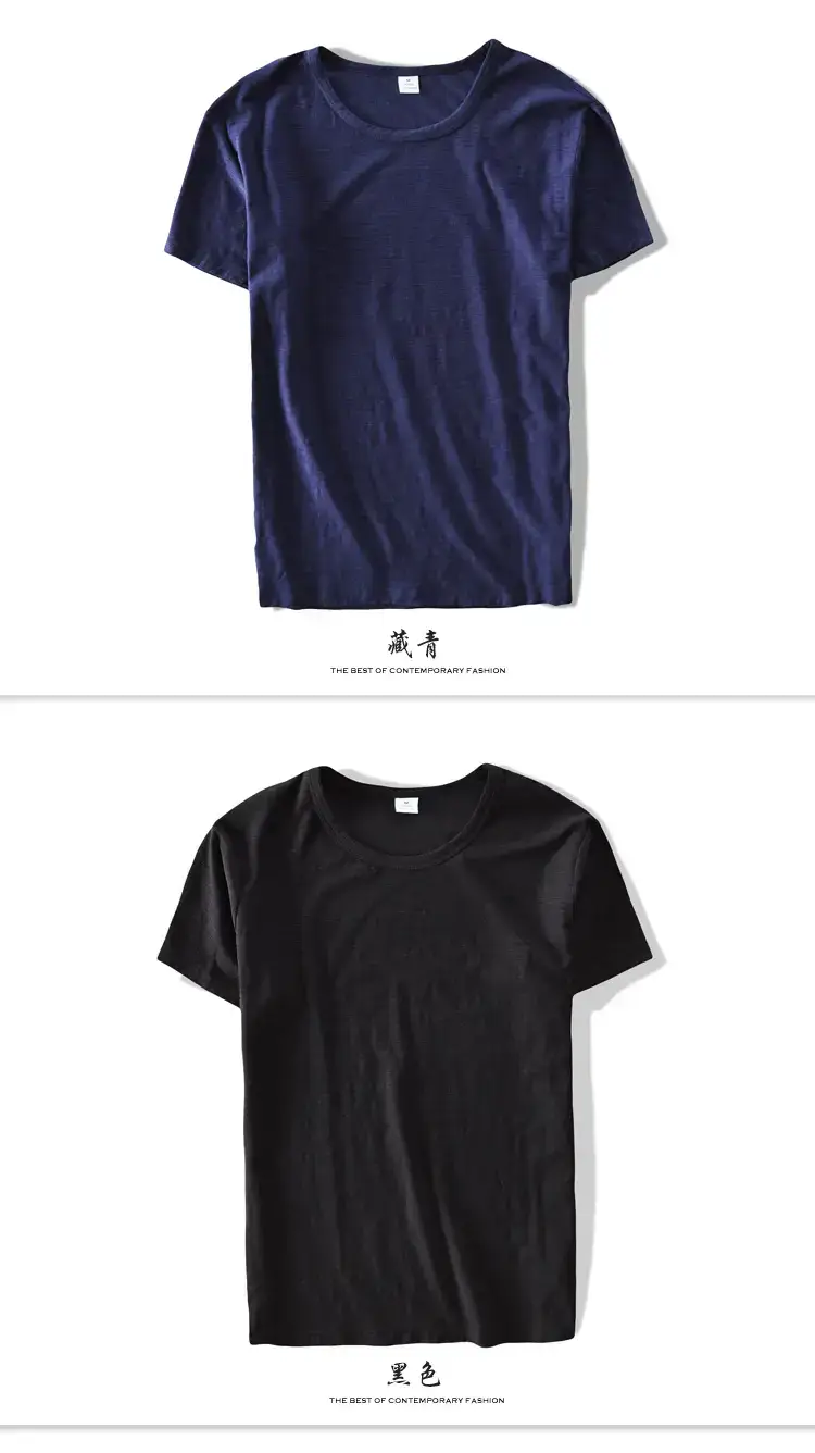 Men Grey Cotton T-Shirt Short Sleeve Crew Neck — feature 9