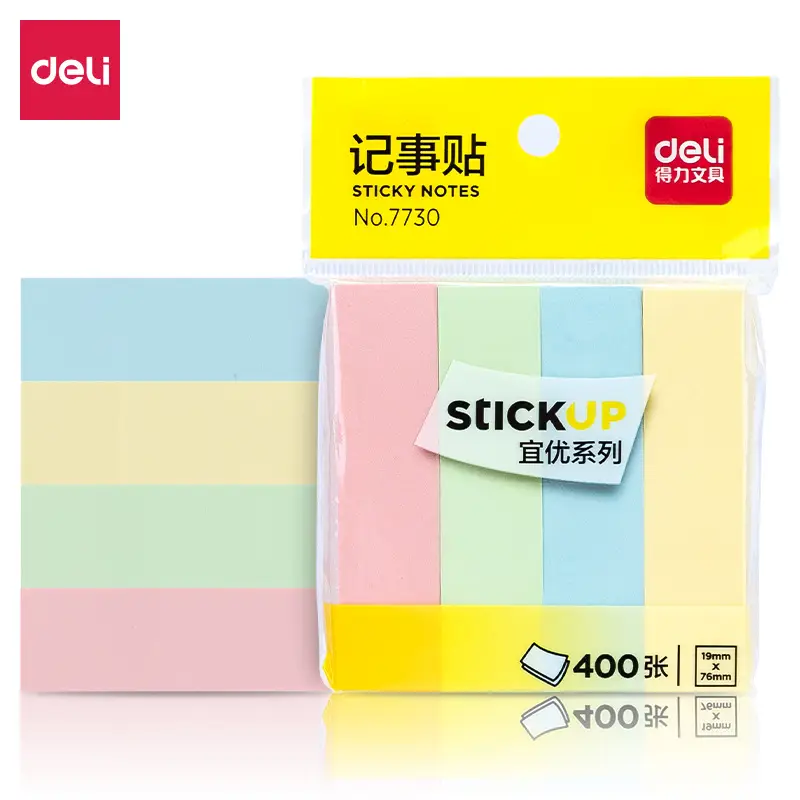 Deli Colored Sticky Notes Message Paper Convenient Sticky Notes Memo Paper Instant Sticky Notes High Aesthetic Value