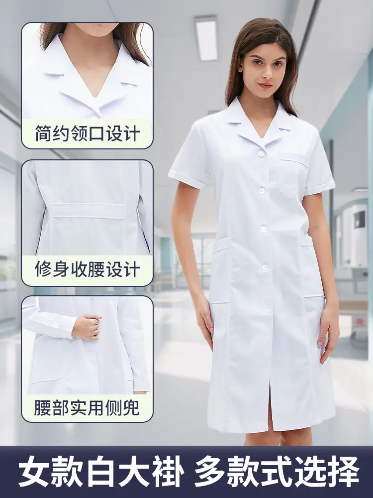 Doctor White Coat Long Sleeve Summer Dentist Uniform