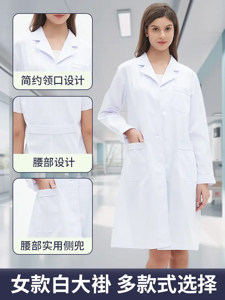 Doctor White Coat Long Sleeve Summer Dentist Uniform