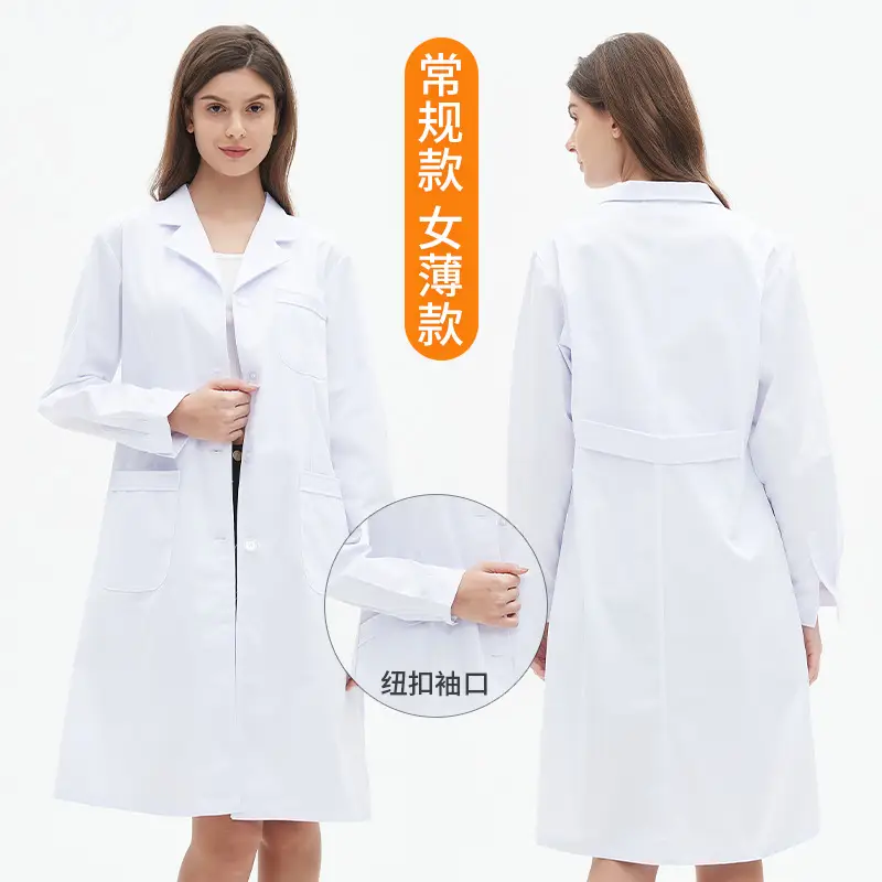 Doctor White Coat Long Sleeve Summer Dentist Uniform