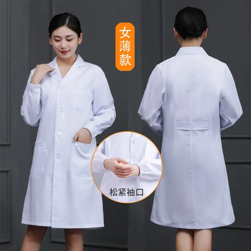 Doctor White Coat Long Sleeve Summer Dentist Uniform