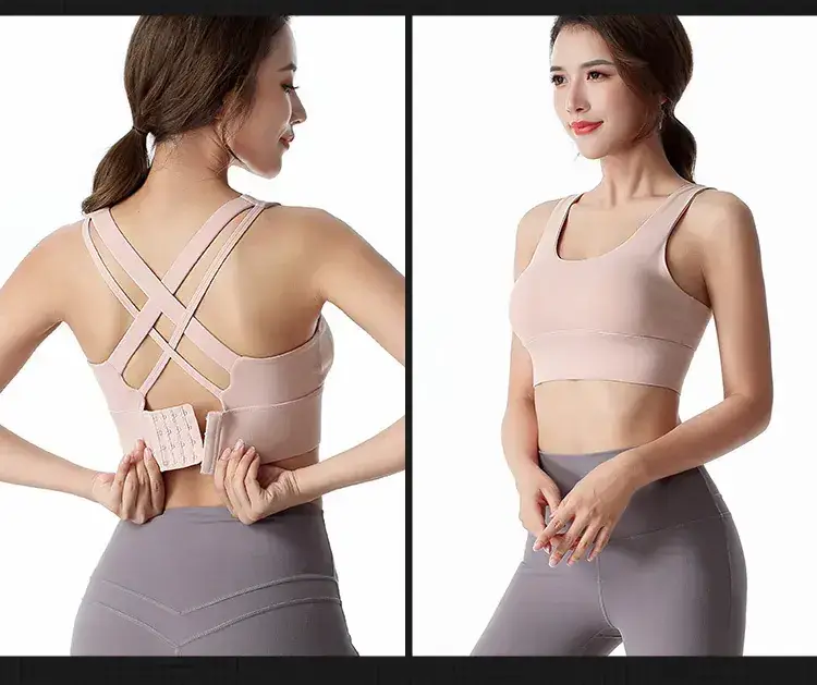 Plus Size Cross Back Sports Bra Yoga Running Vest — feature 11