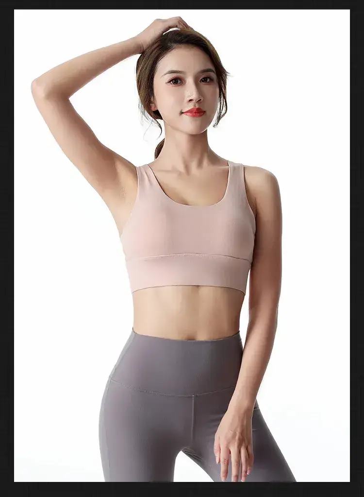 Plus Size Cross Back Sports Bra Yoga Running Vest — feature 12