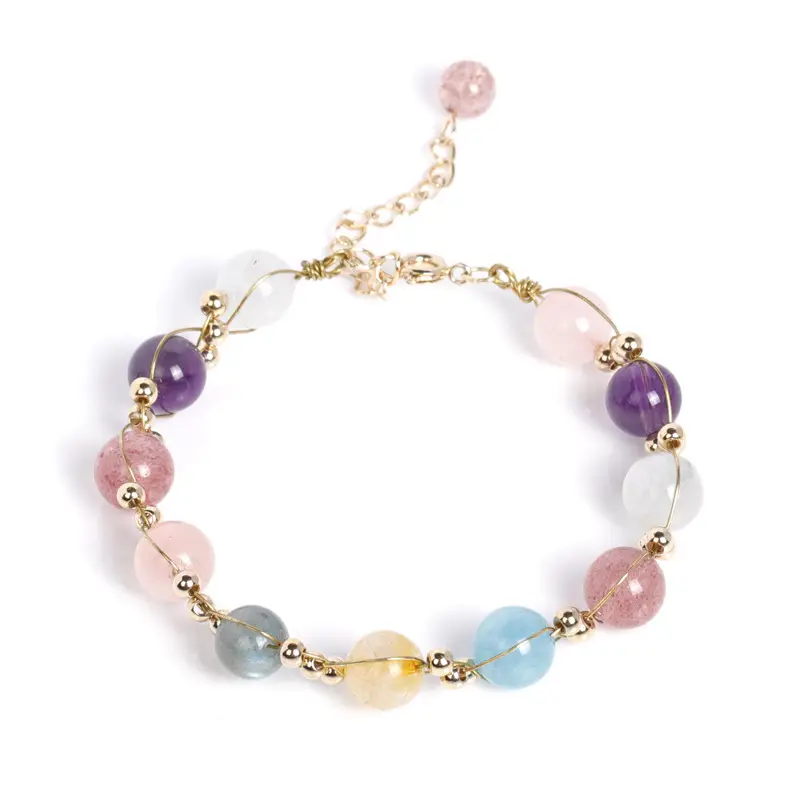 Badu Crystal Bracelet with Rose Quartz & Amethyst - Image 6
