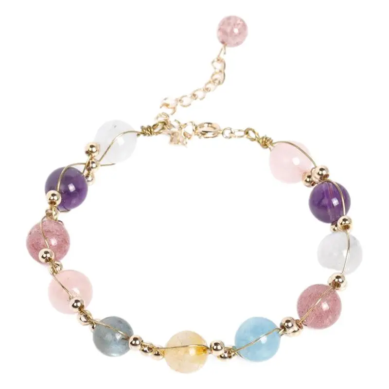 Badu Crystal Bracelet with Rose Quartz & Amethyst